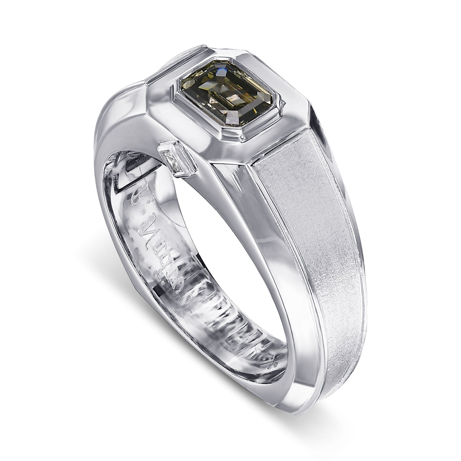 Chameleon Emerald Diamond Men's Ring