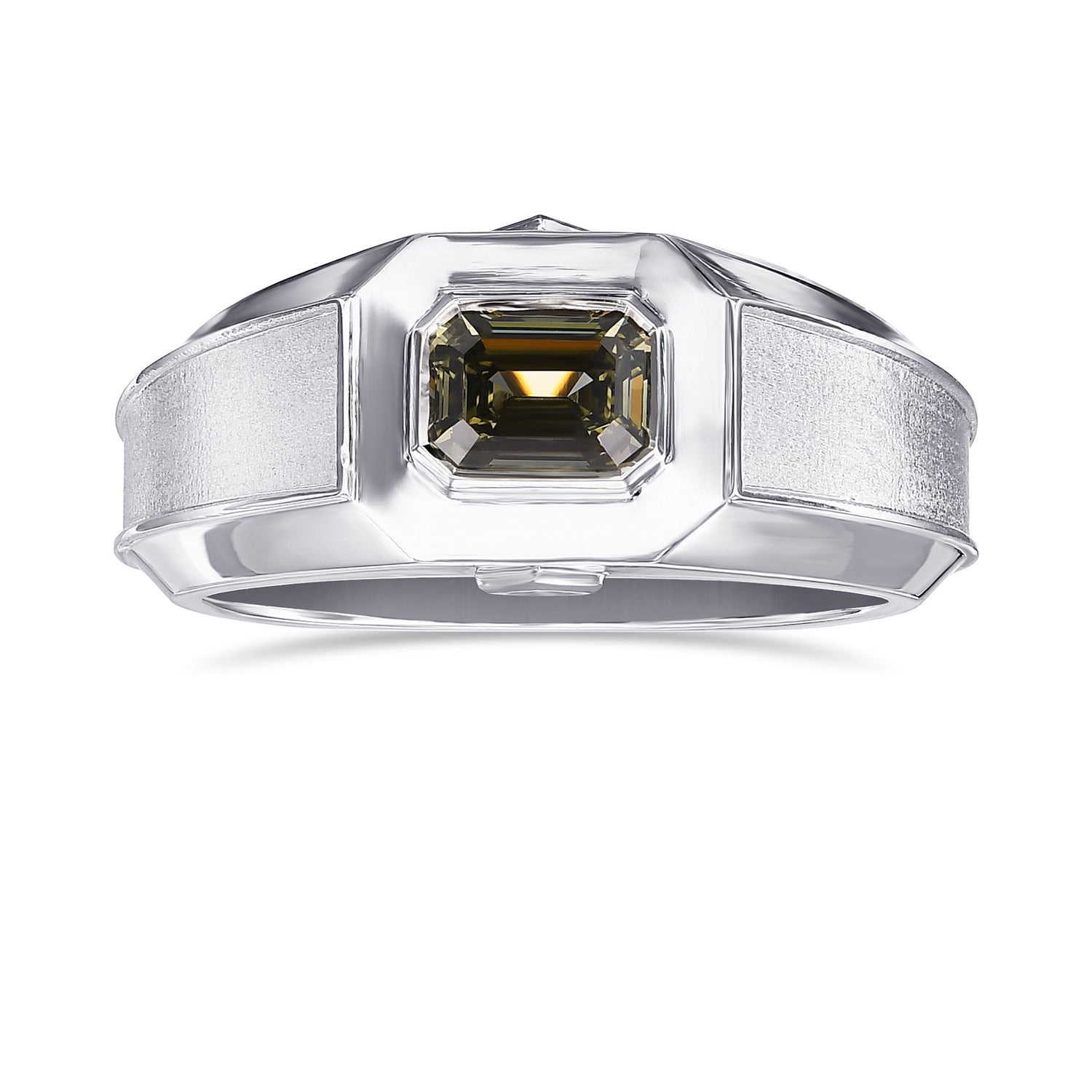 Chameleon Emerald Diamond Men's Ring
