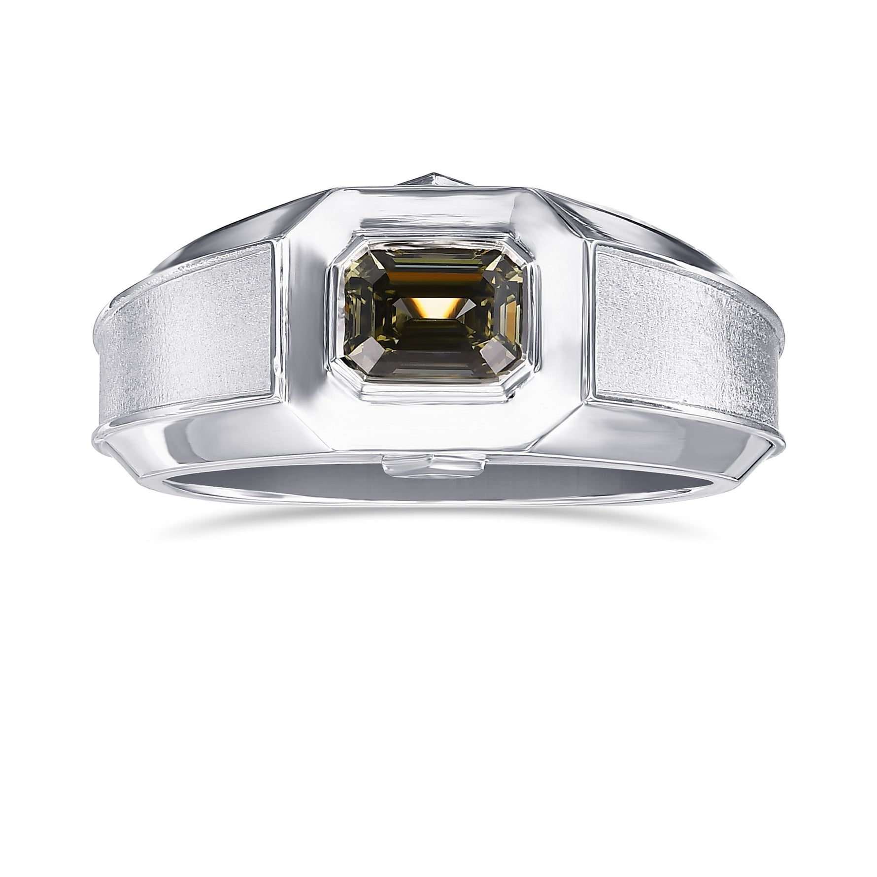 Chameleon Emerald Diamond Men's Ring