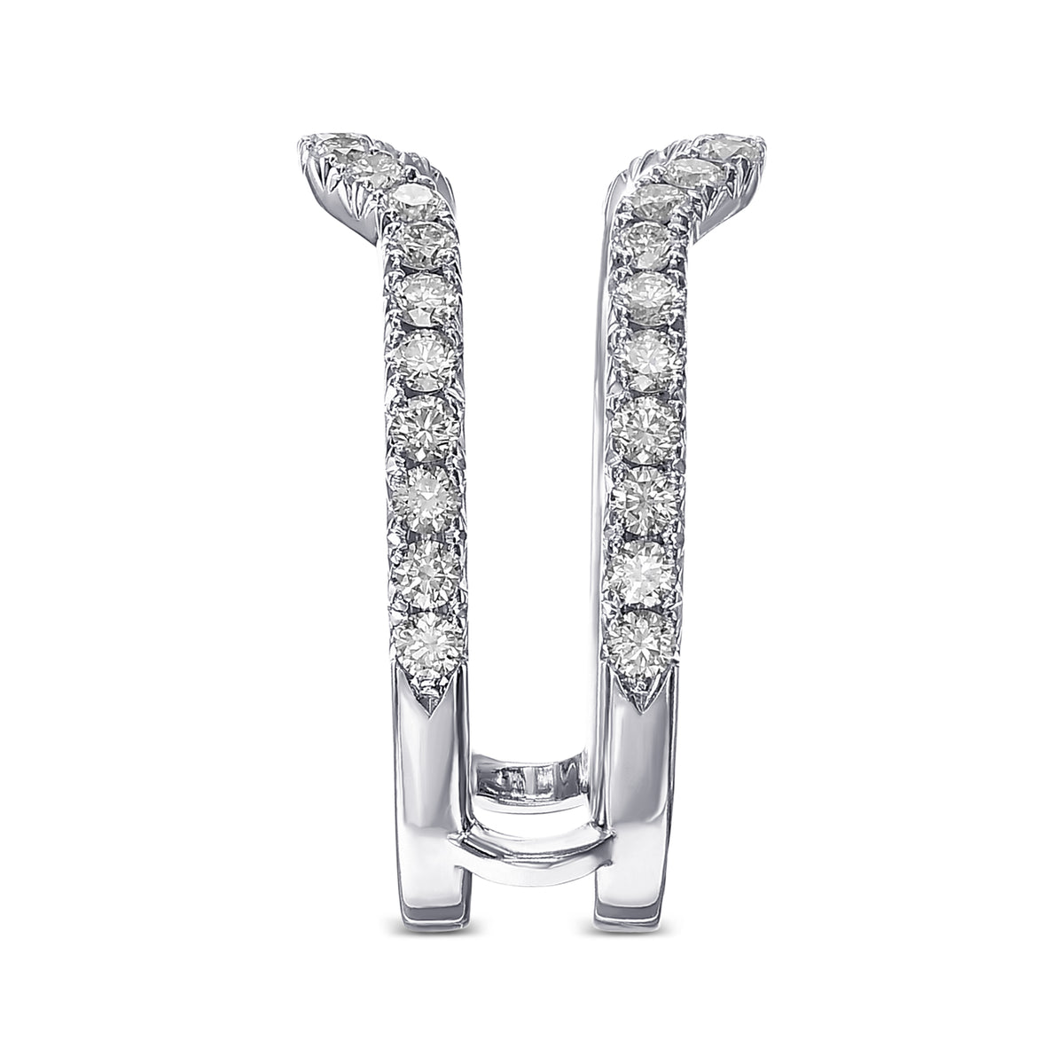 Contoured Diamond Wedding Band (Jacket) Ring