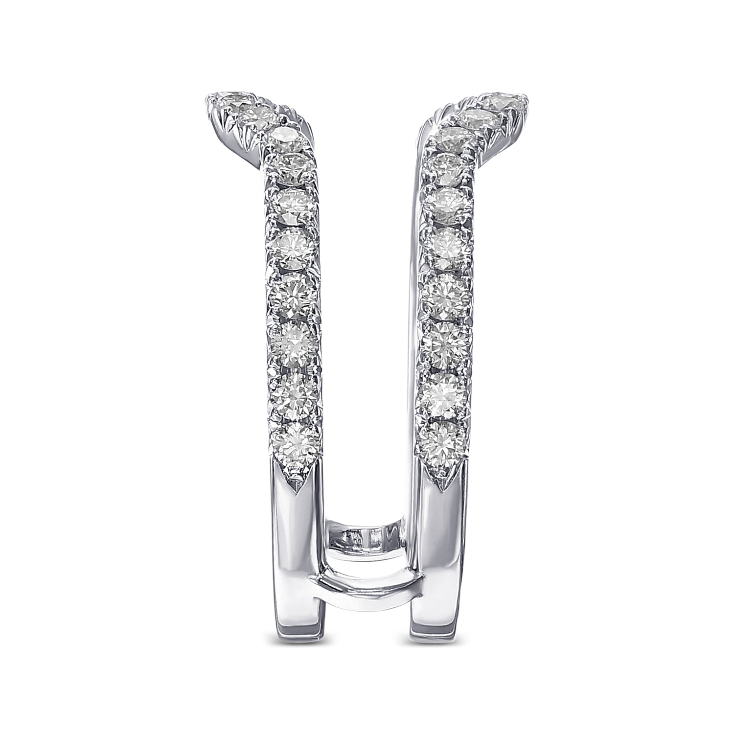 Contoured Diamond Wedding Band (Jacket) Ring