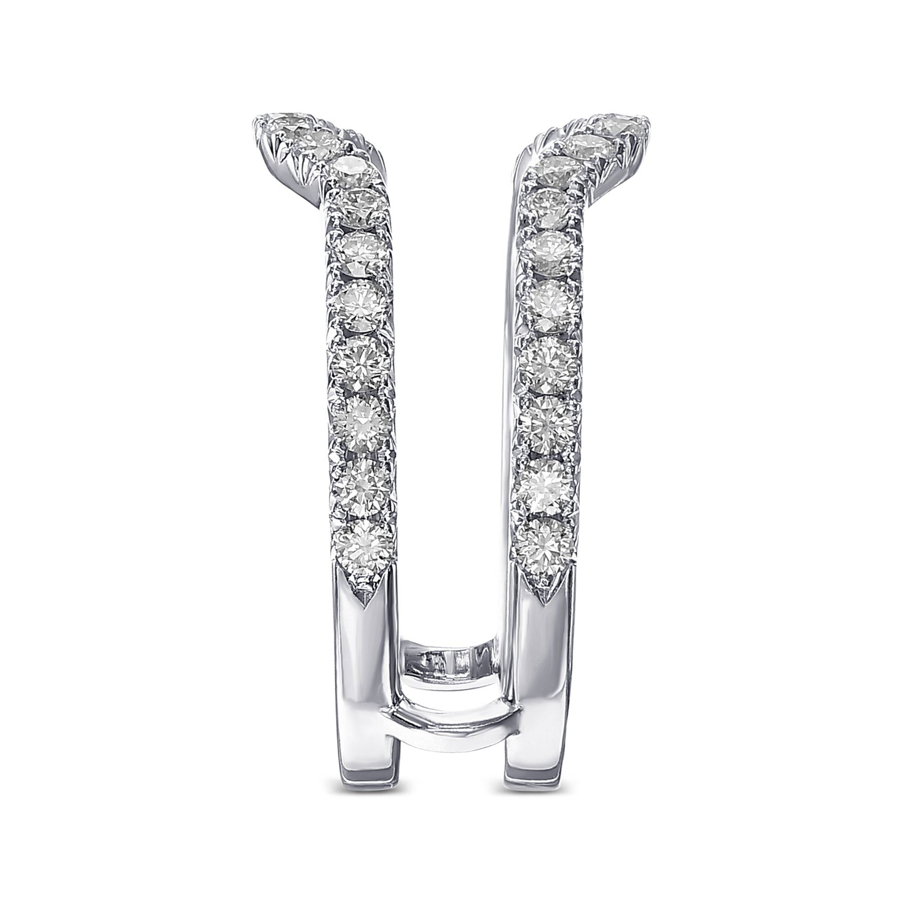 Contoured Diamond Wedding Band (Jacket) Ring