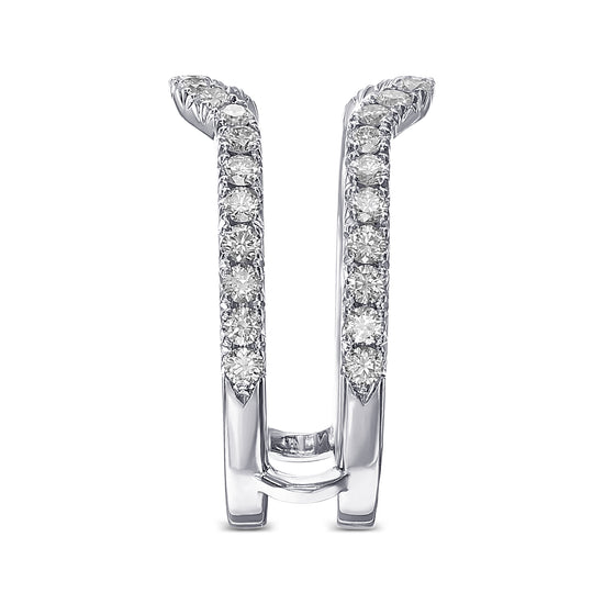 Contoured Diamond Wedding Band (Jacket) Ring