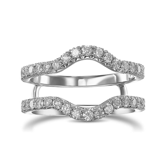Contoured Diamond Wedding Band (Jacket) Ring