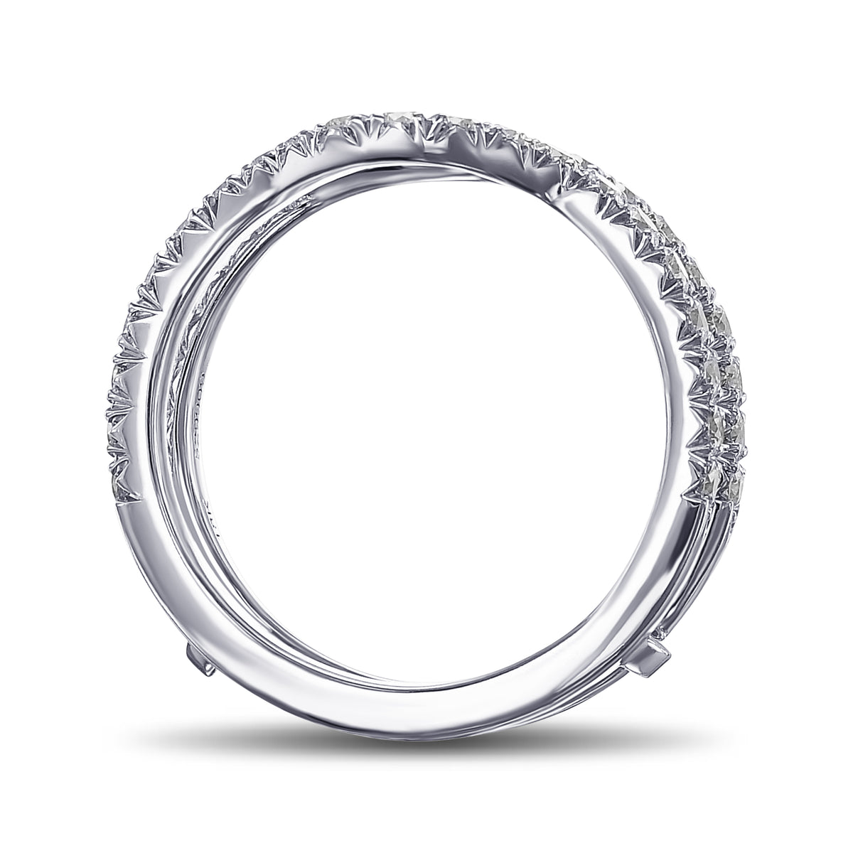 Contoured Diamond Wedding Band (Jacket) Ring