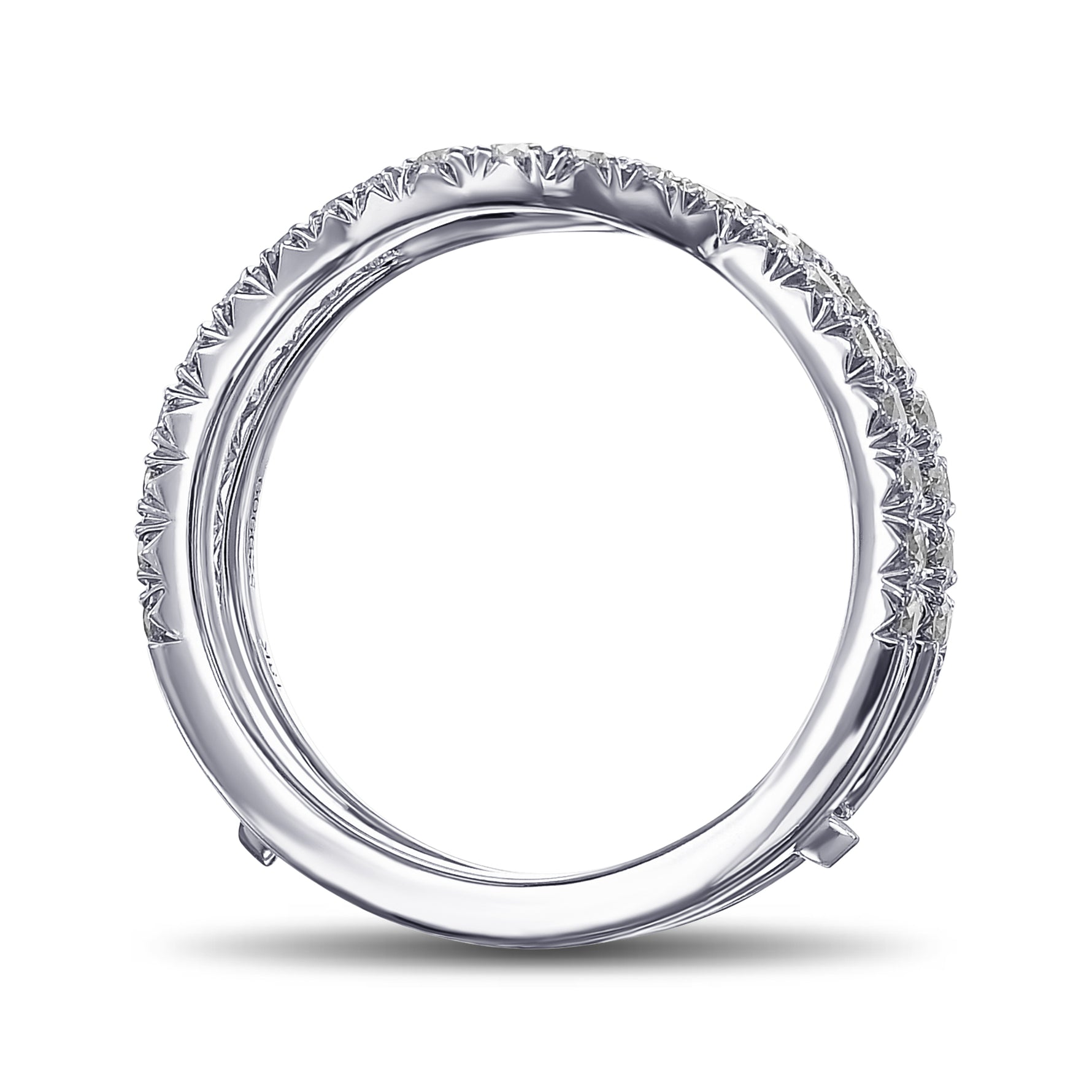 Contoured Diamond Wedding Band (Jacket) Ring