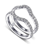 Contoured Diamond Wedding Band (Jacket) Ring