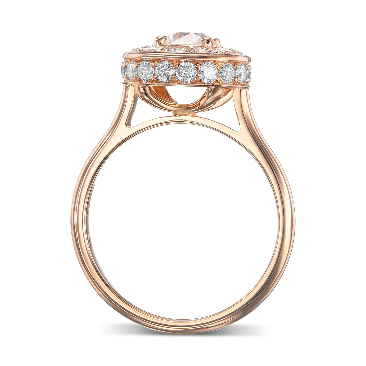 Fancy White Round Halo Diamond Ring