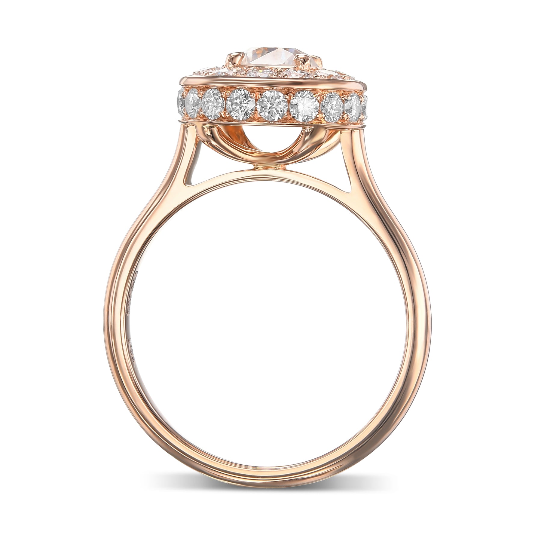 Fancy White Round Halo Diamond Ring