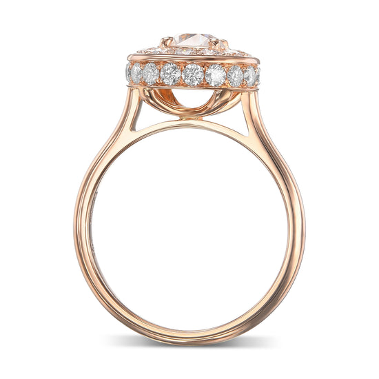 Fancy White Round Halo Diamond Ring