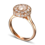 Fancy White Round Halo Diamond Ring