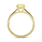 Fancy Yellow Cushion Solitaire Diamond Ring