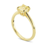 Fancy Yellow Cushion Solitaire Diamond Ring