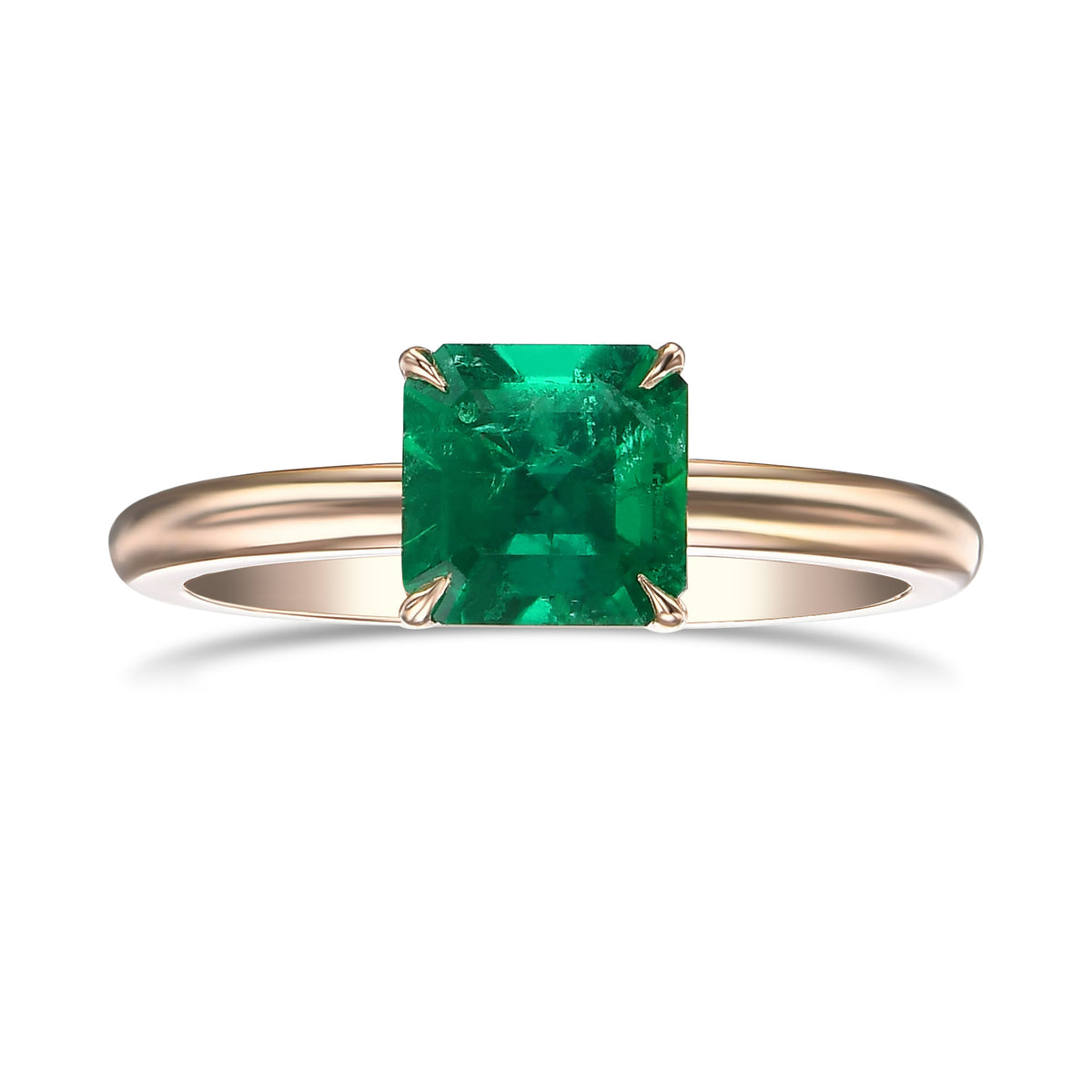 Muzo Emerald Solitaire Ring