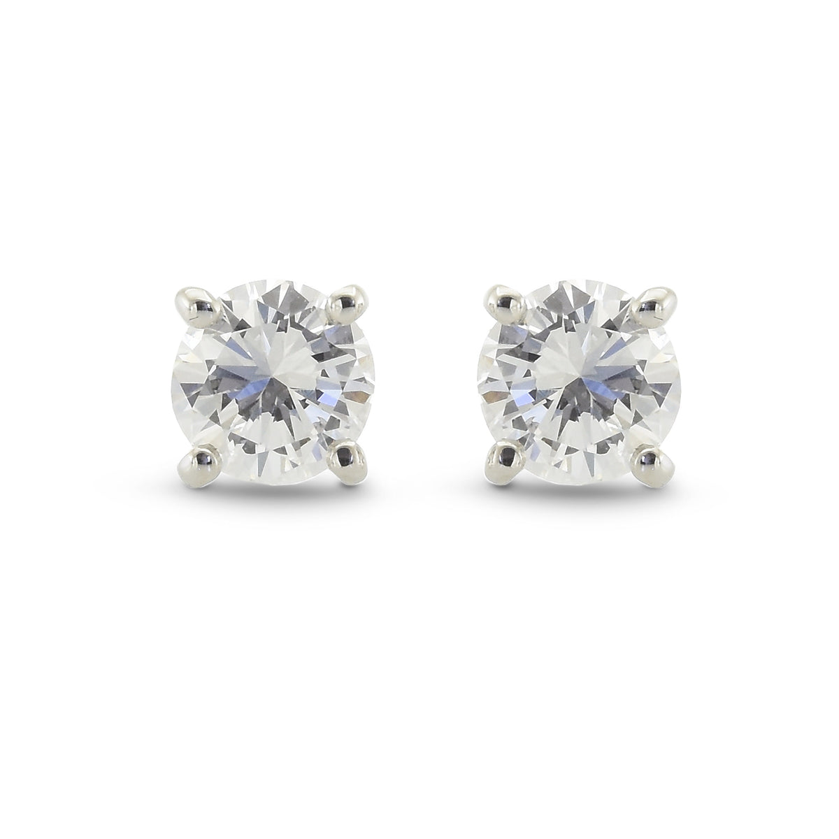 Round Brilliant Diamond Stud Earrings