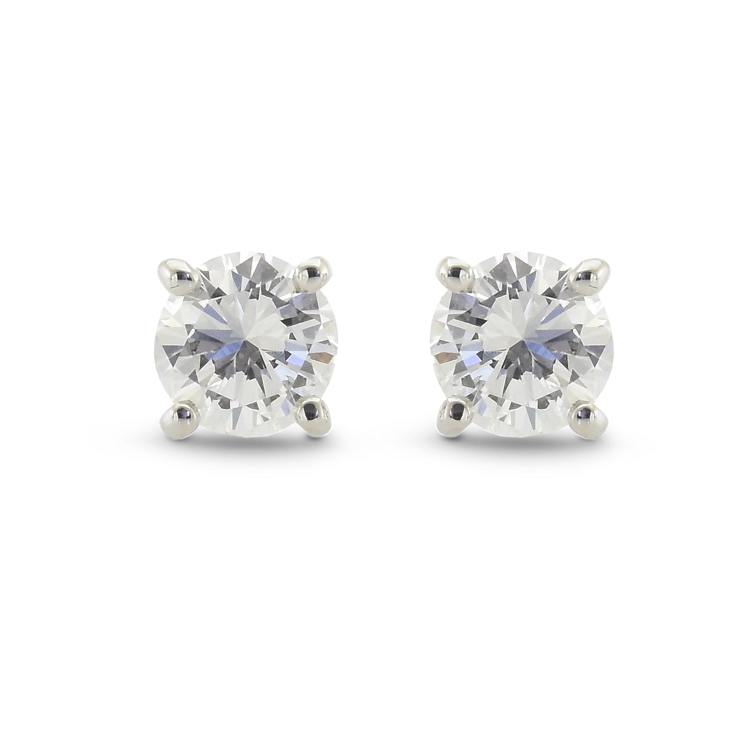 Round Brilliant Diamond Stud Earrings