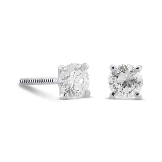 Round Brilliant Diamond Stud Earrings