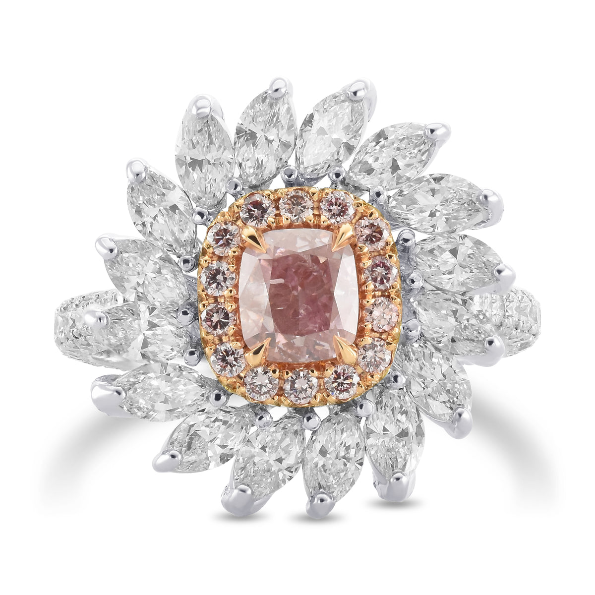 Fancy Intense Purplish Pink Cushion Extraordinary Diamond Ring