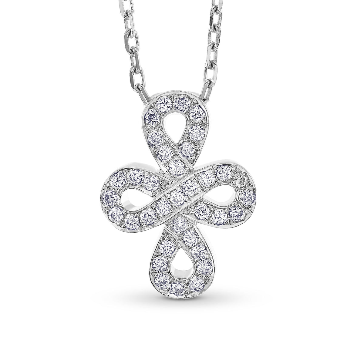 White Gold Diamond Infinity Pendant