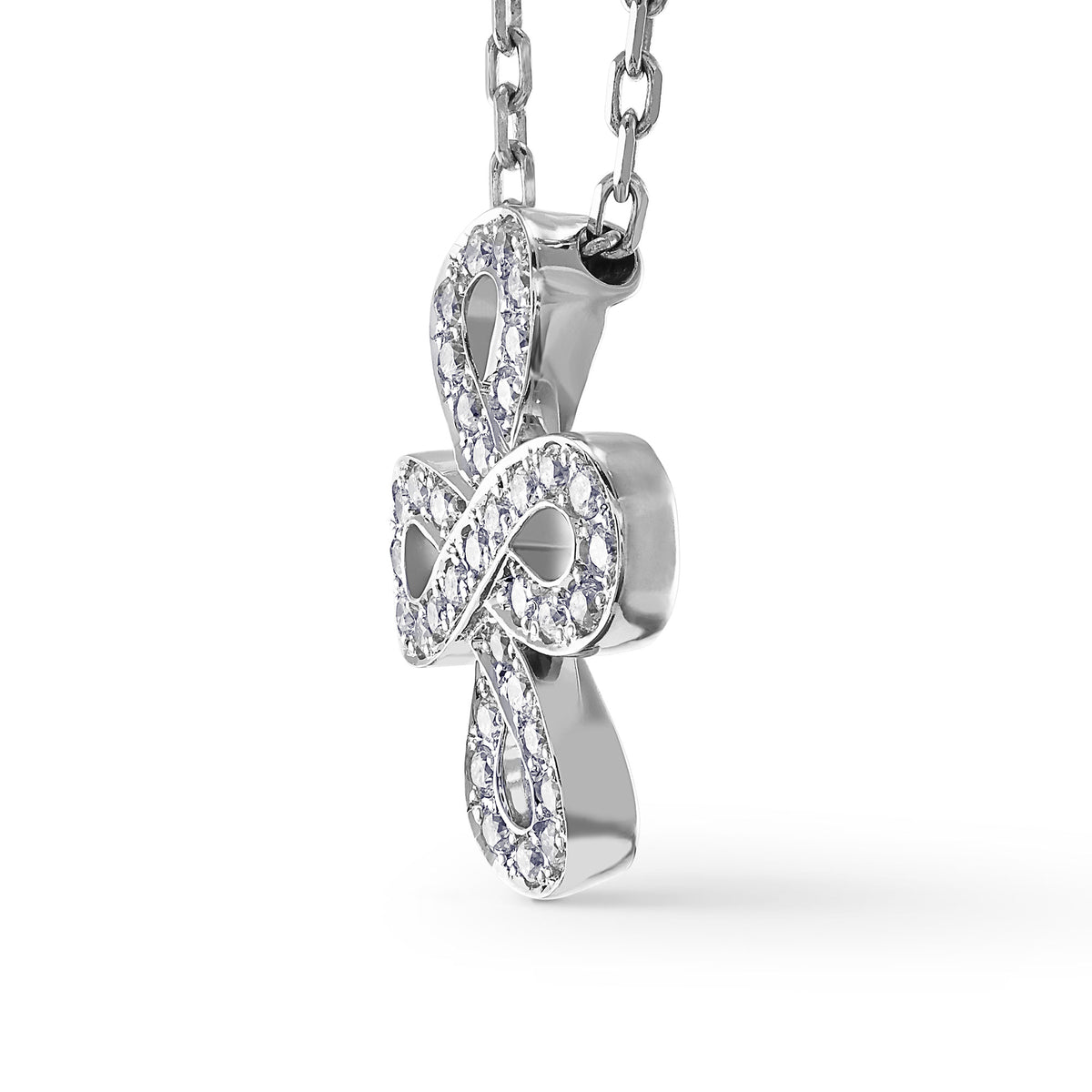 White Gold Diamond Infinity Pendant