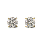 Round Brilliant Stud Diamond Earrings