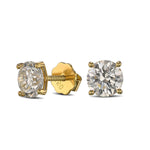 Round Brilliant Stud Diamond Earrings