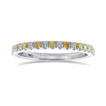  Fancy Intense Yellow and White Diamond Band Ring