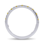  Fancy Intense Yellow and White Diamond Band Ring