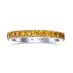 Fancy Deep Orangy Yellow Round Diamond Band