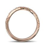 Contoured Diamond Wedding Band