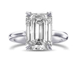 Classic Solitaire Emerald-cut Diamond Ring