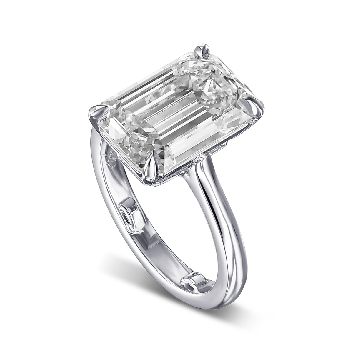 Classic Solitaire Emerald-cut Diamond Ring
