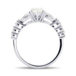D Color Marquise Side-Stone Diamond Ring