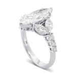 D Color Marquise Side-Stone Diamond Ring