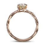 Fancy Intense Yellowish Green Heart Diamond Wedding Set Rings