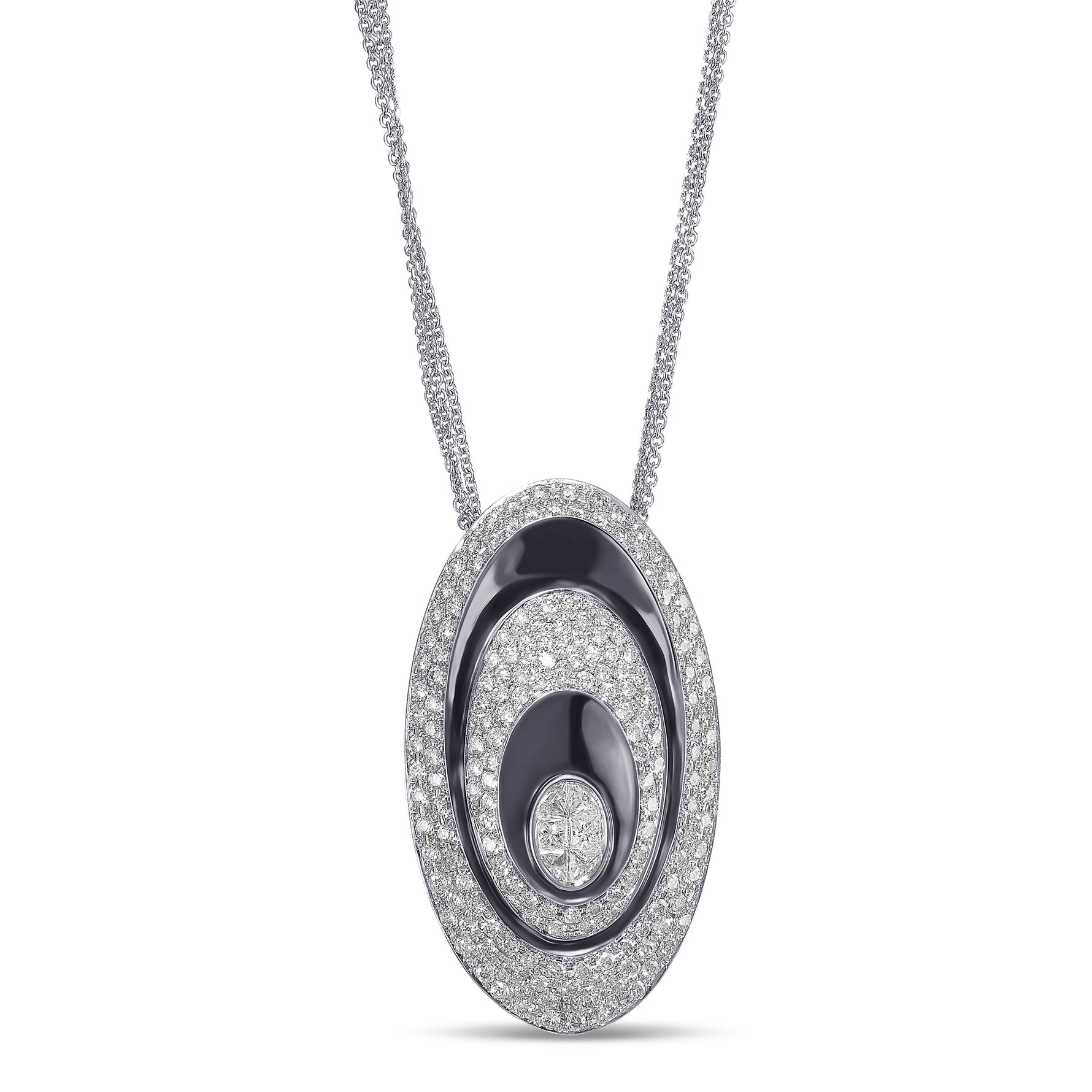 White Diamond Pave Couture Pendant