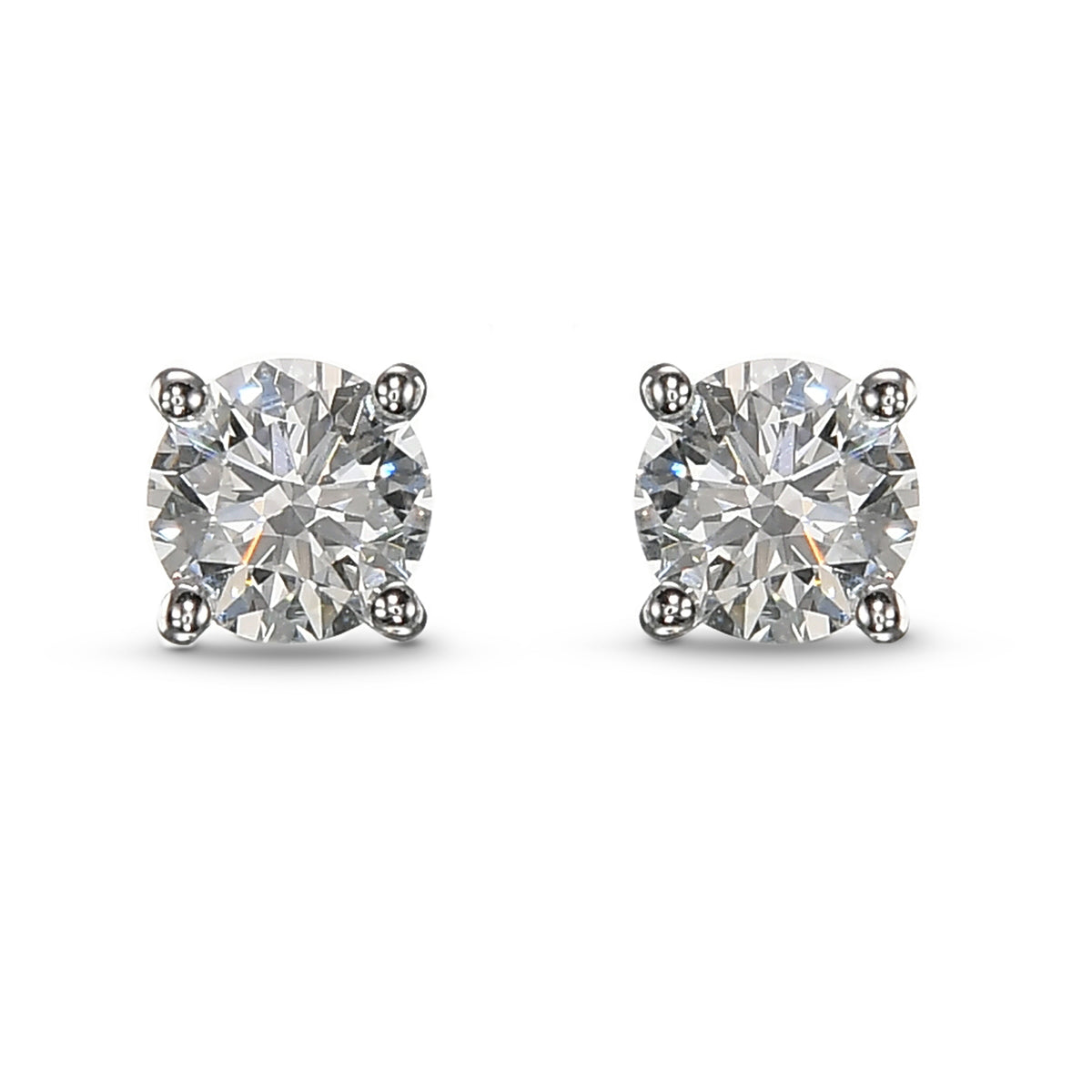 Round Brilliant Diamond Stud Earrings