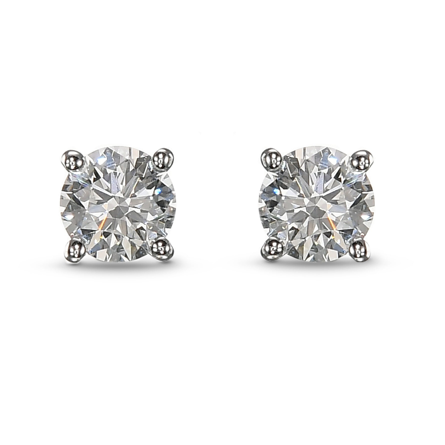 Round Brilliant Diamond Stud Earrings
