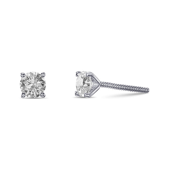 Round Brilliant Diamond Stud Earrings
