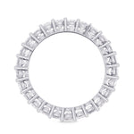 Platinum Emerald-Cut Diamond Full Eternity Band Ring