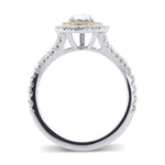 Fancy Green Pear Halo Diamond Ring