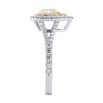 Fancy Green Pear Halo Diamond Ring