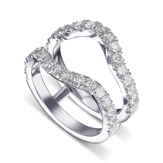 Contoured Diamond Wedding (Jacket) Ring