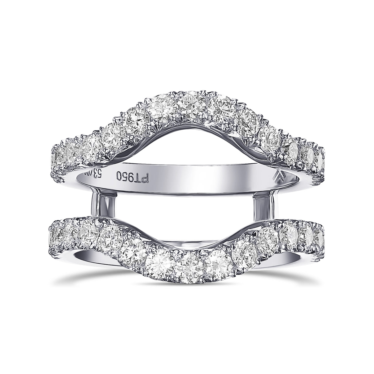 Contoured Diamond Wedding (Jacket) Ring
