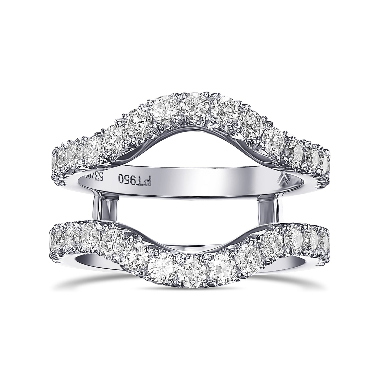 Contoured Diamond Wedding (Jacket) Ring