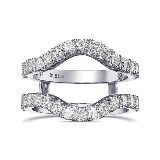 Contoured Diamond Wedding (Jacket) Ring