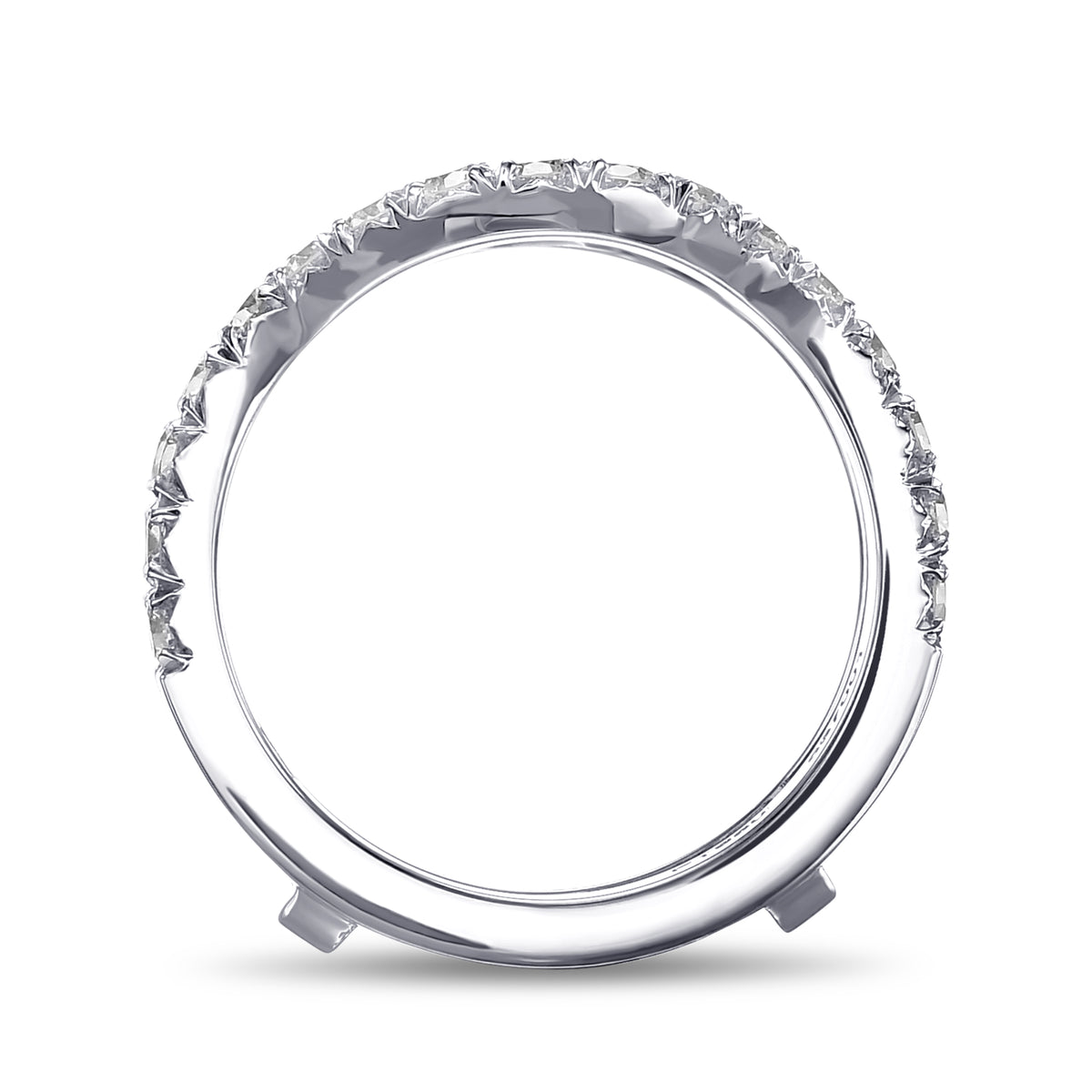Contoured Diamond Wedding (Jacket) Ring