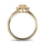 Fancy Vivid Yellowish Orange Oval Halo Diamond Ring