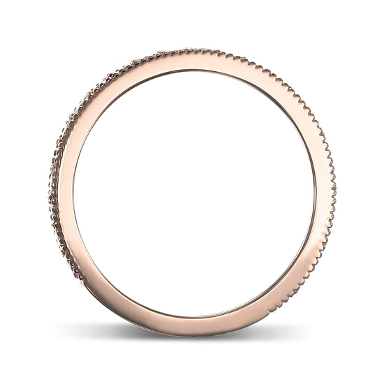 Fancy Light Pink Round Brilliant Diamond Band Ring