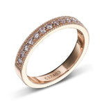 Fancy Light Pink Round Brilliant Diamond Band Ring